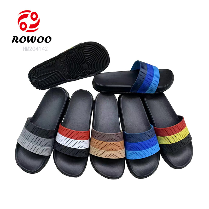 Men's Color Block Mesh Slide Sandals Wholesale