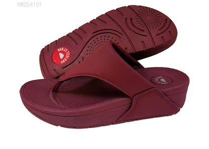 HUMMOO Women's Wedge Heel Flip Flops