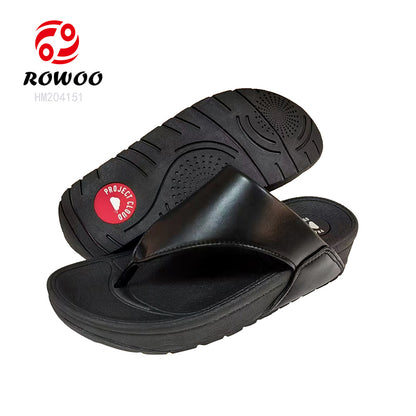 HUMMOO Women's Wedge Heel Flip Flops