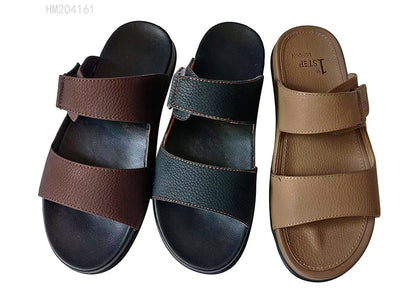 HUMMOO Men's Adjustable Double Strap Slide Sandals