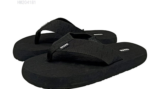 Men's All Black Casual Flip Flops