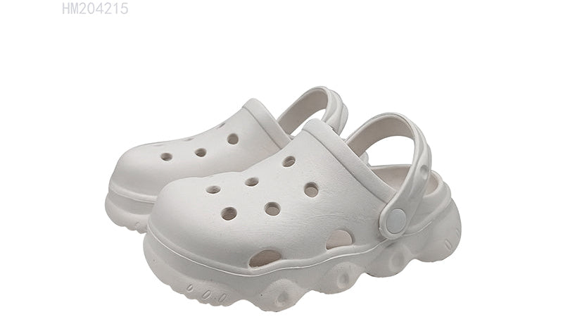 White Chunky Platform EVA Clogs