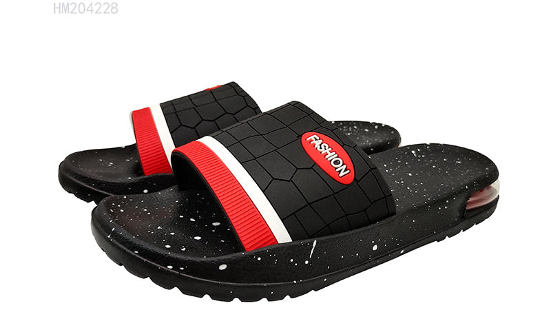 Black Air Cushion Fashion Slides