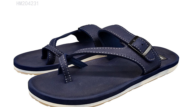 Navy Adjustable Strap Men's Sandals