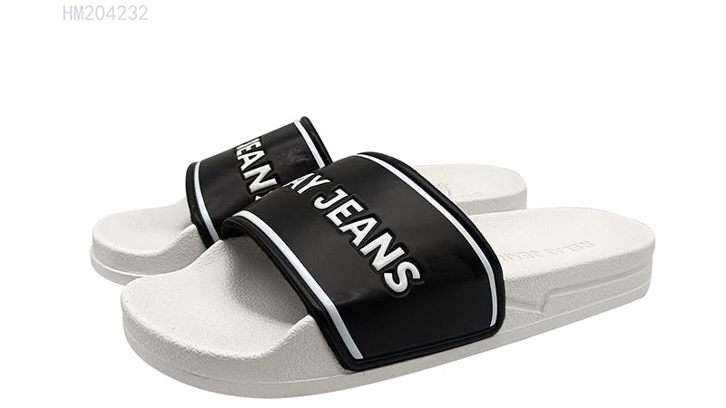 Black & White "JEANS" Print Slides