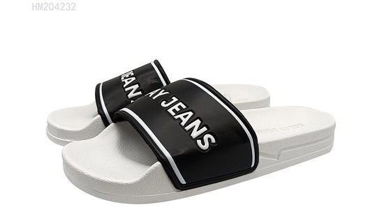 Black & White "JEANS" Print Slides