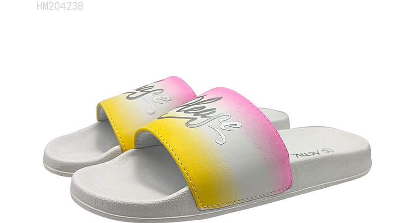Gradient Script Print Women's Slides