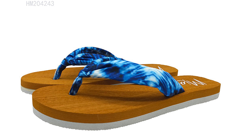 HUMMOO Women's Tie-Dye Strap Flip Flops