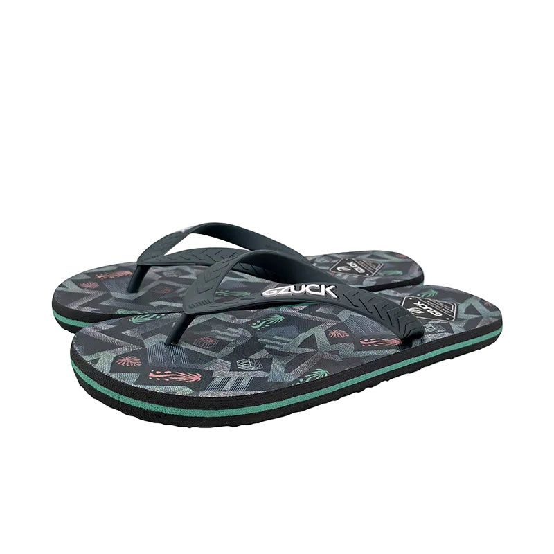 Tropical Print Flip Flops