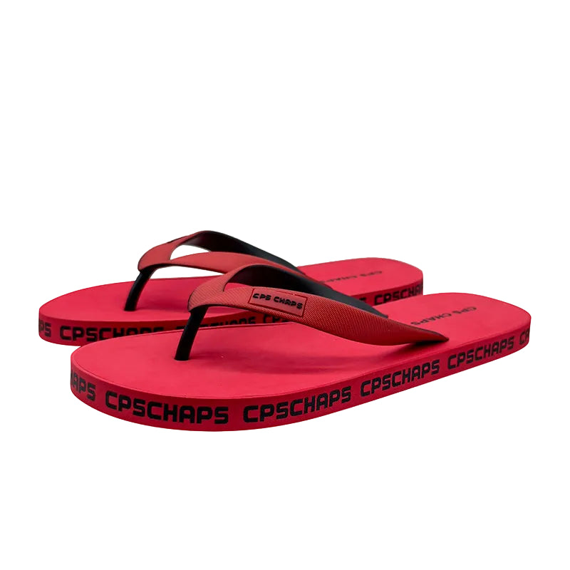 Red Branded Flip Flops
