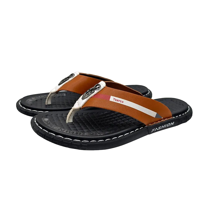 Brown Strap Men Flip Flops