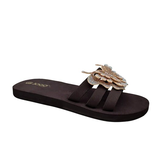Rhinestone Butterfly Slides