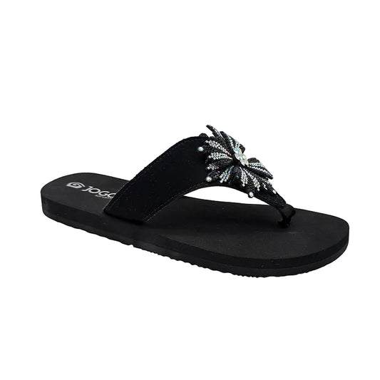 Rhinestone Flower Flip Flops