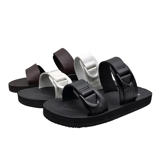 Dual Buckle Slide Sandals