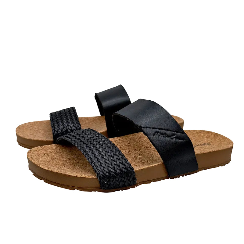 Woven Leather Cork Slides