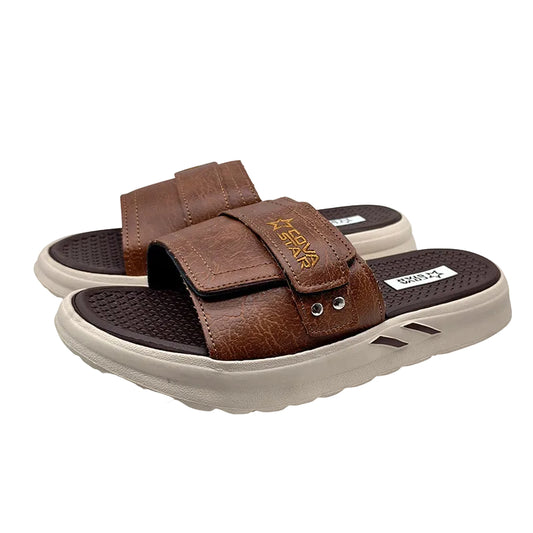 Velcro PU Men Slides