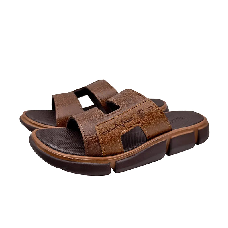 Leather Mens Slide Sandals