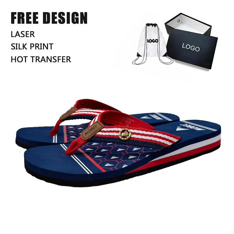 Striped Men Flip Flops