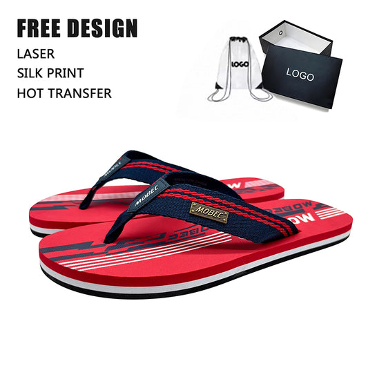 Stripe Webbing Sport Men Flip Flops