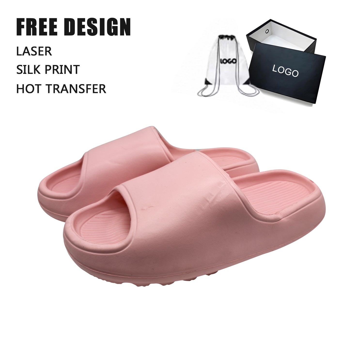Solid Pink Platform Slide