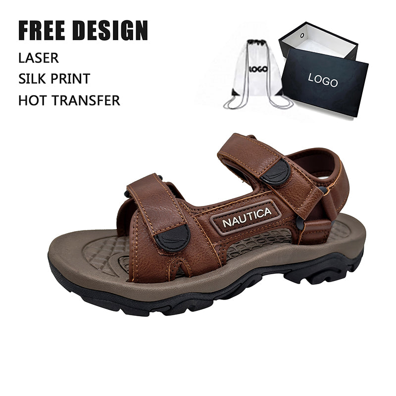 Dual Velcro Leather Outdoor Sandal