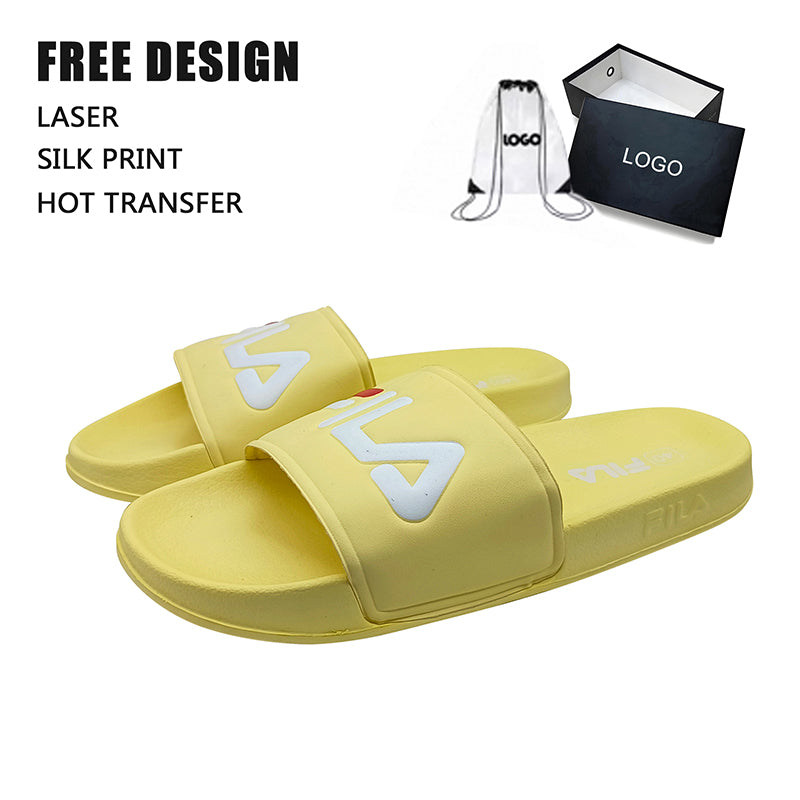 Solid Yellow Raised Logo Slide