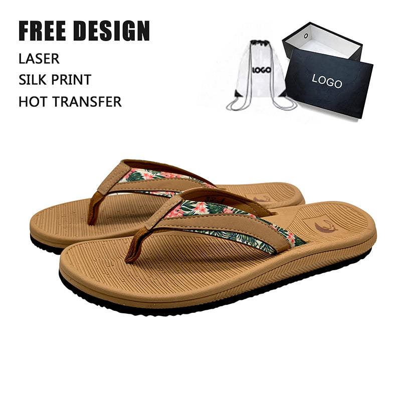 Khaki Beach Flip Flops