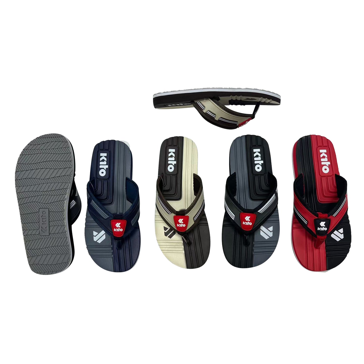 Multi Color Logo Men EVA Flip Flops