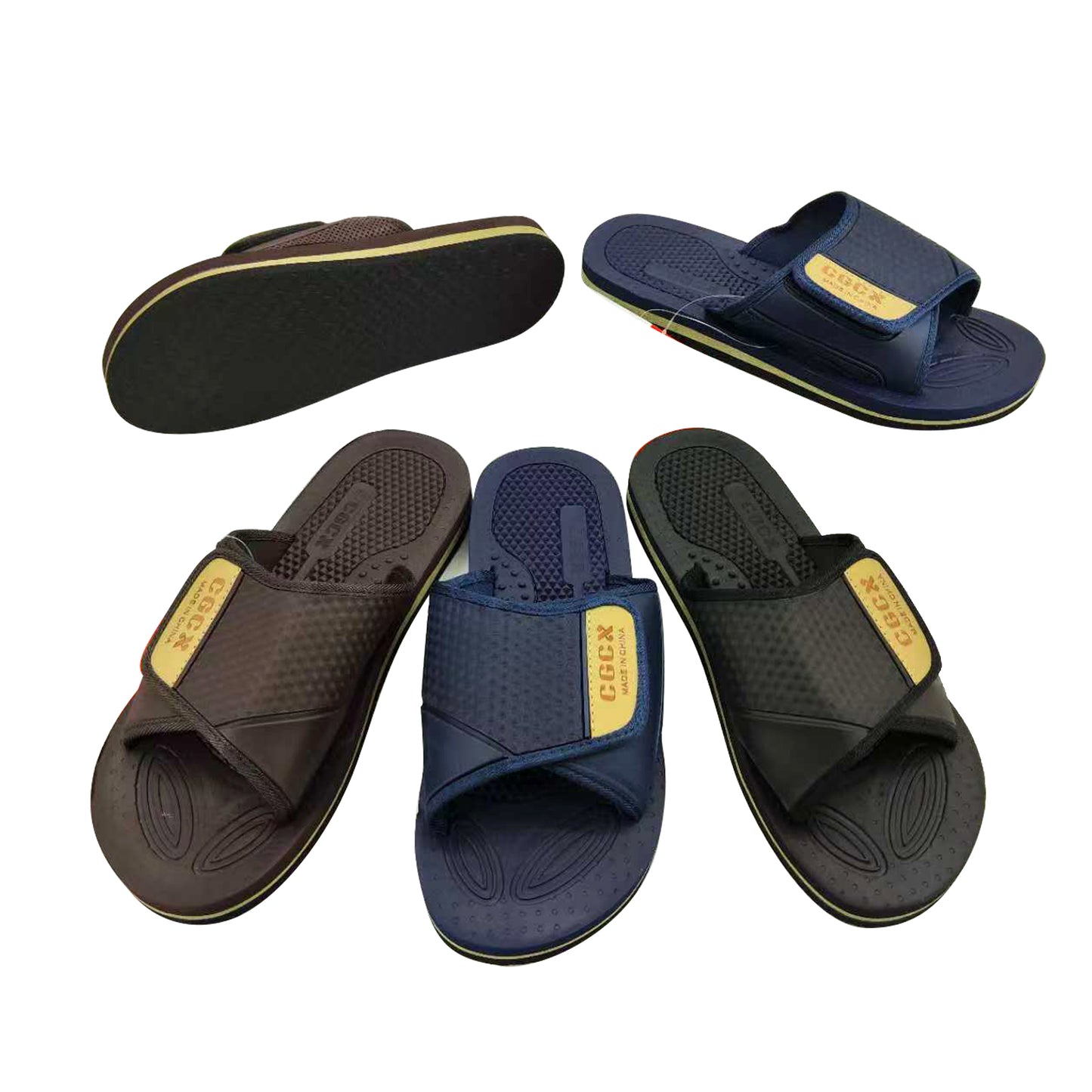 Label Patch Single Strap Men EVA Slides