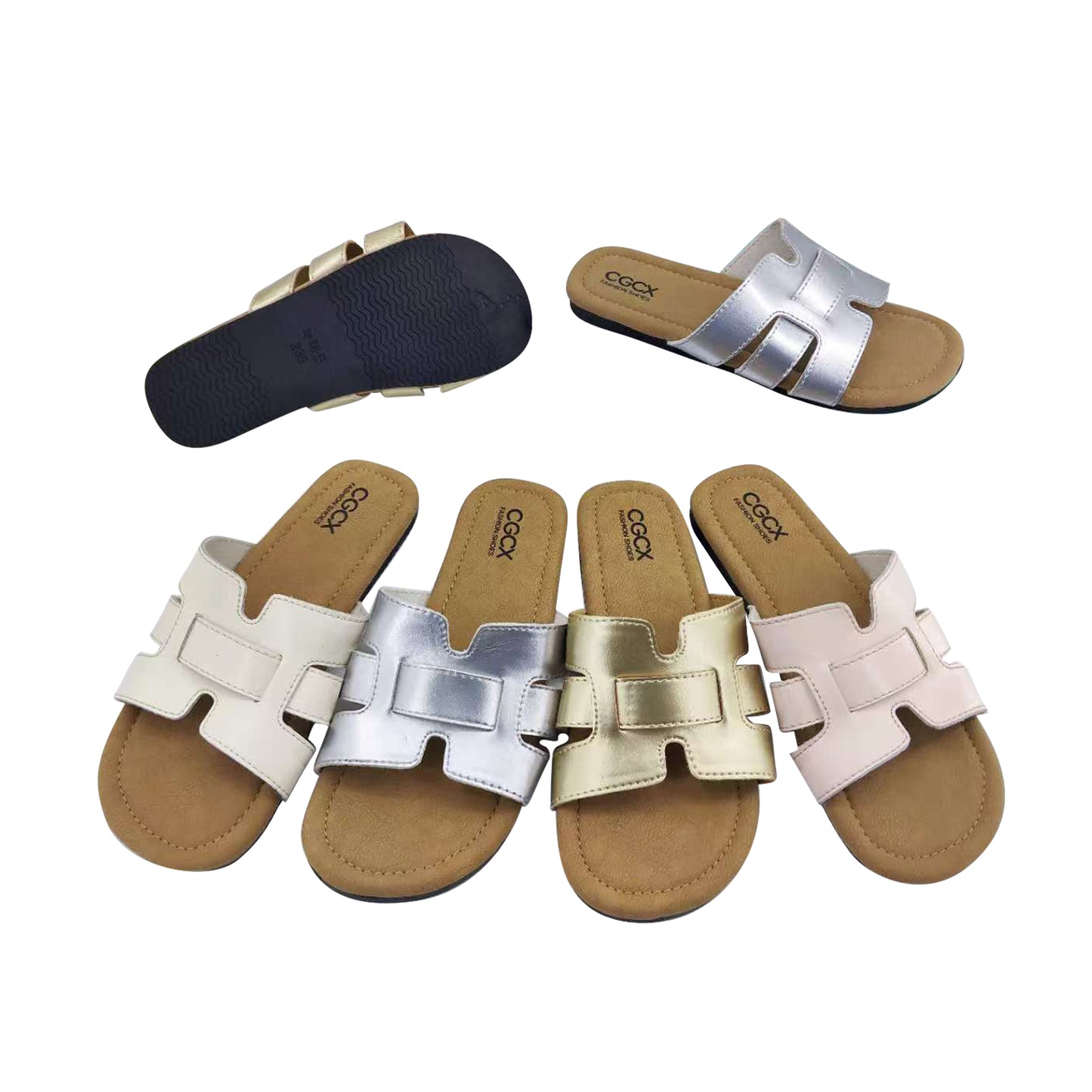 Women H Shape Slide Sandals