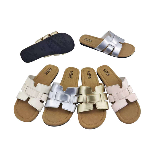 Women H Shape Slide Sandals