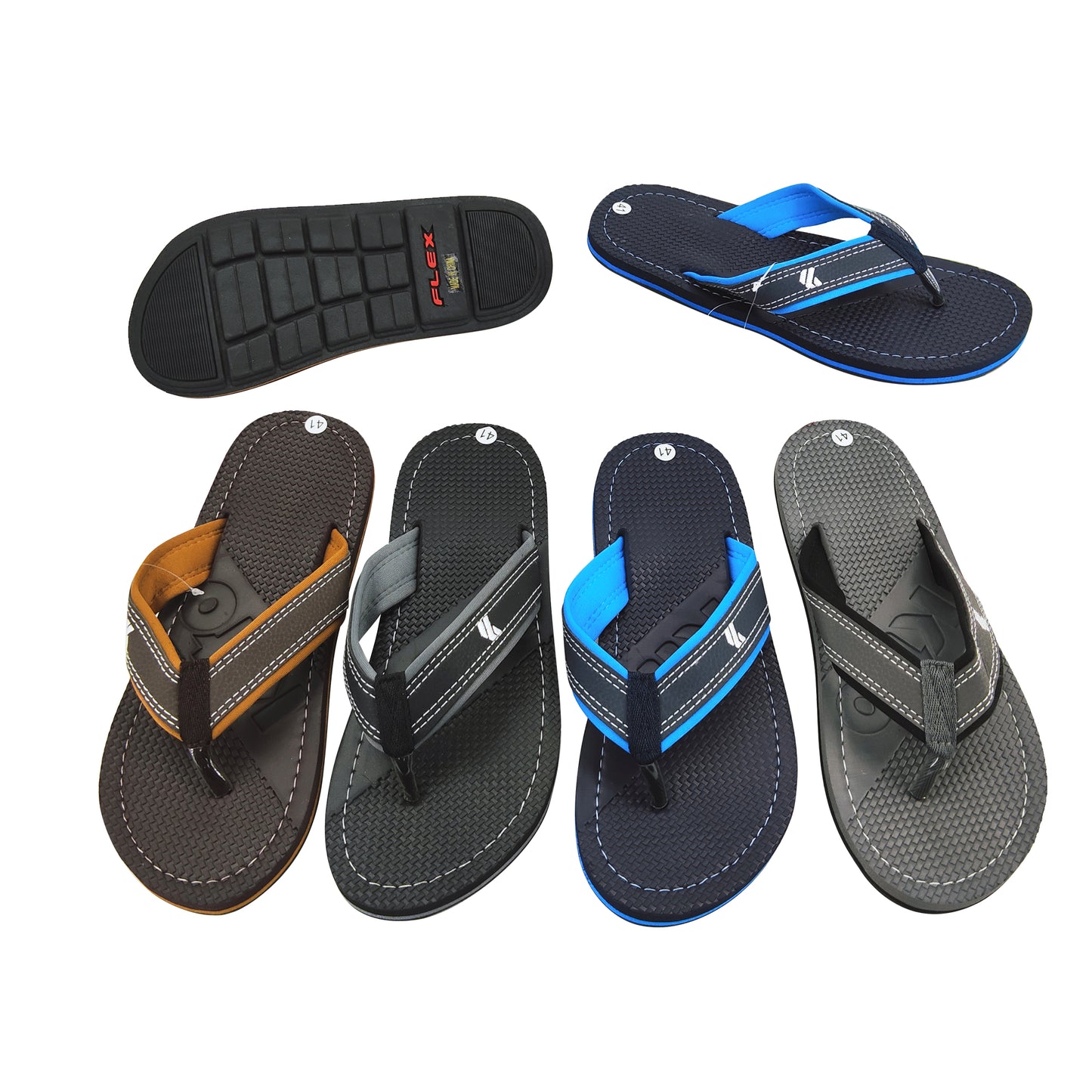 Stripe Strap Men Flip Flops