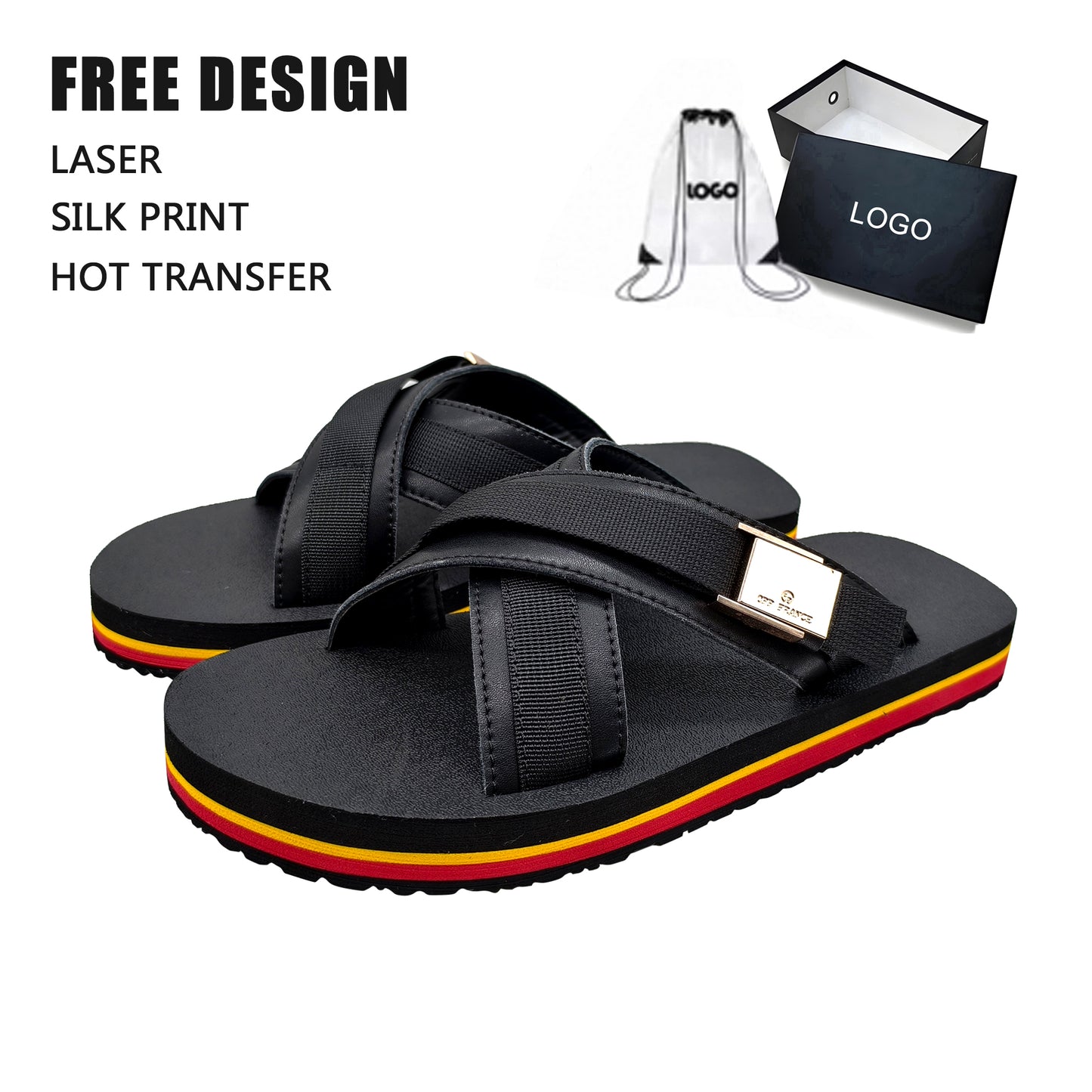 Adjustable Cross Strap Custom Slides