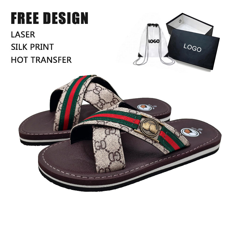 Retro Print Men Slippers