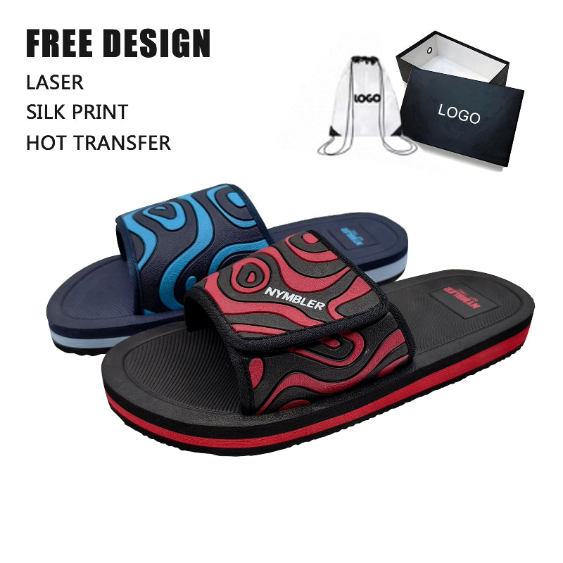 Two Tone Graphic Men Slides