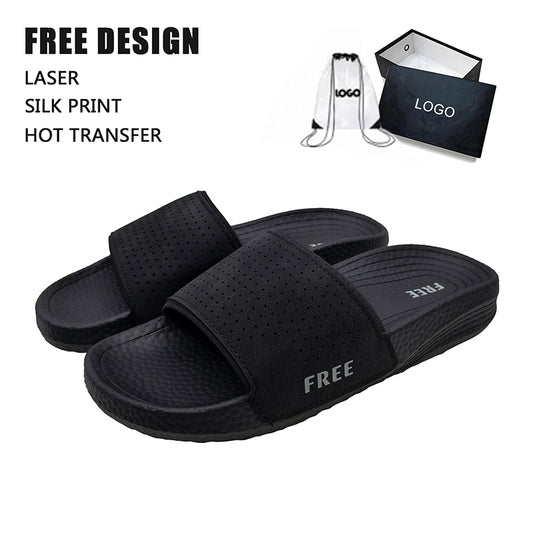 Black Perforated EVA Slides