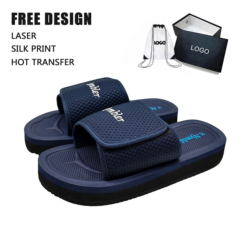 Mesh Velcro Slide Sandals