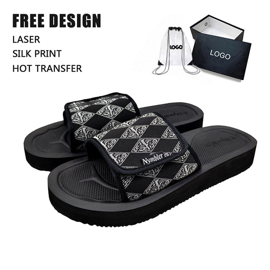 Diamond Jacquard Velcro Slides