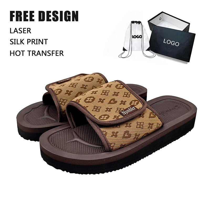 Monogram Jacquard Velcro Slides