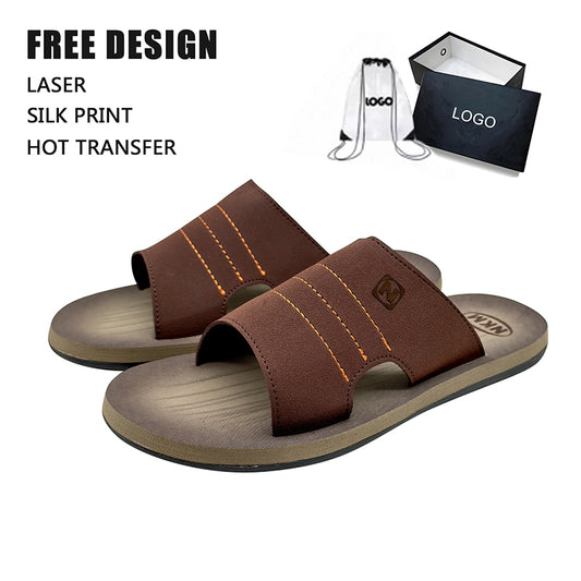 Stripe Men Slide Sandals