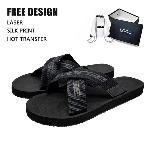 Cross Strap Men Slide Sandals