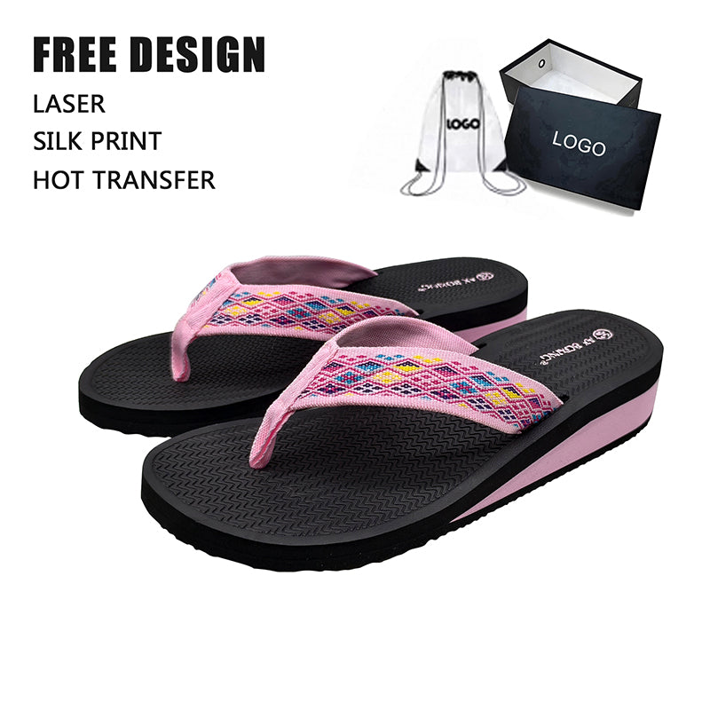 Wedge Printed Flip Flops