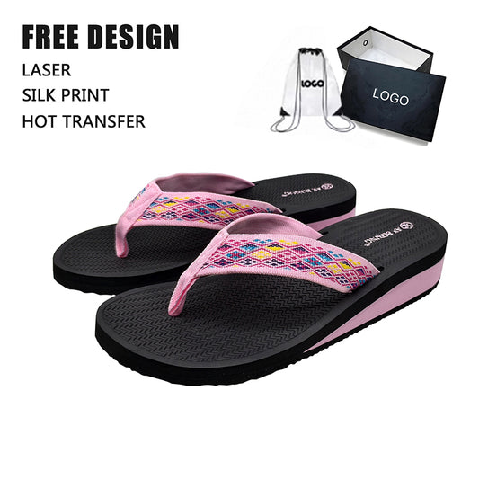 Wedge Printed Flip Flops