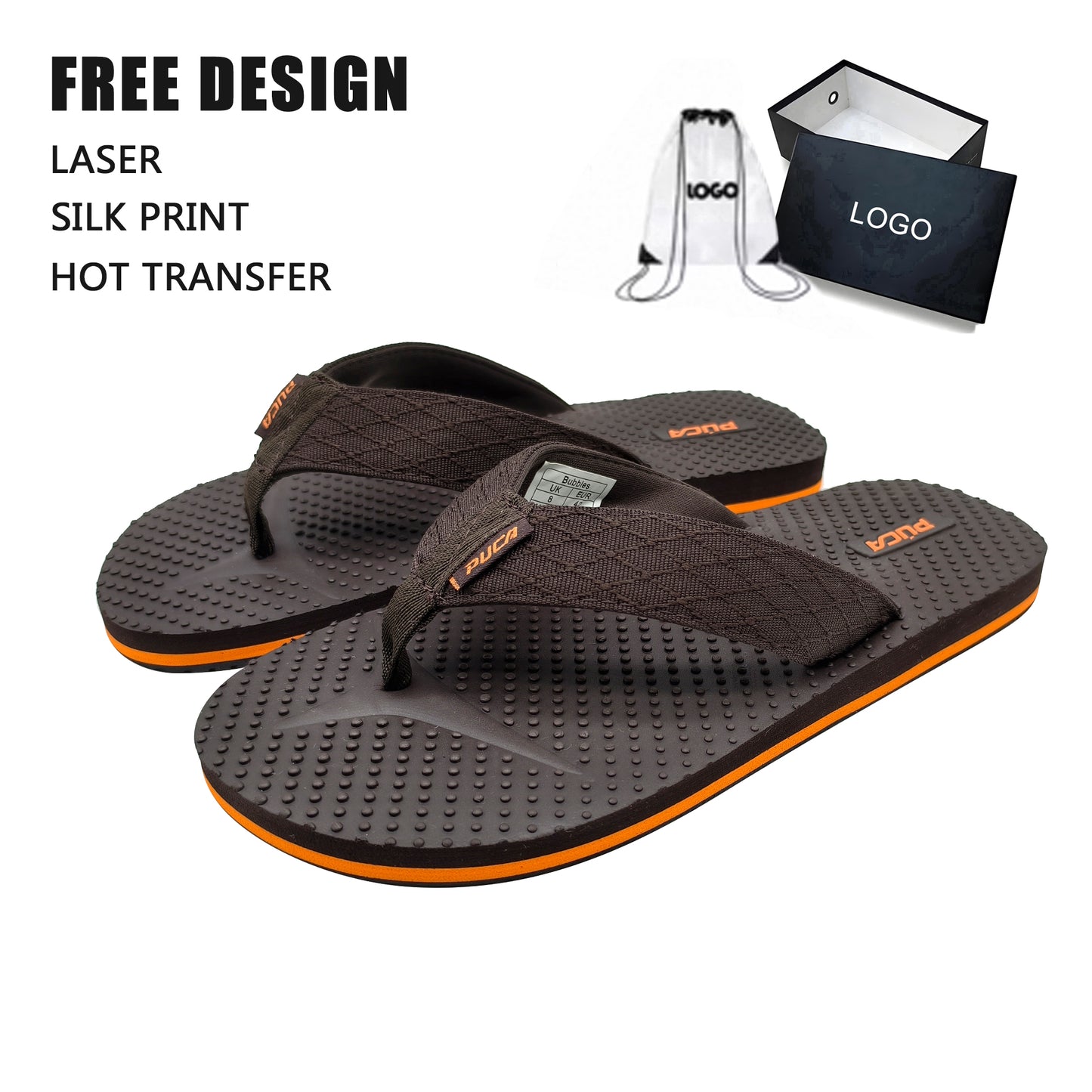 Textured Woven Flip Flops