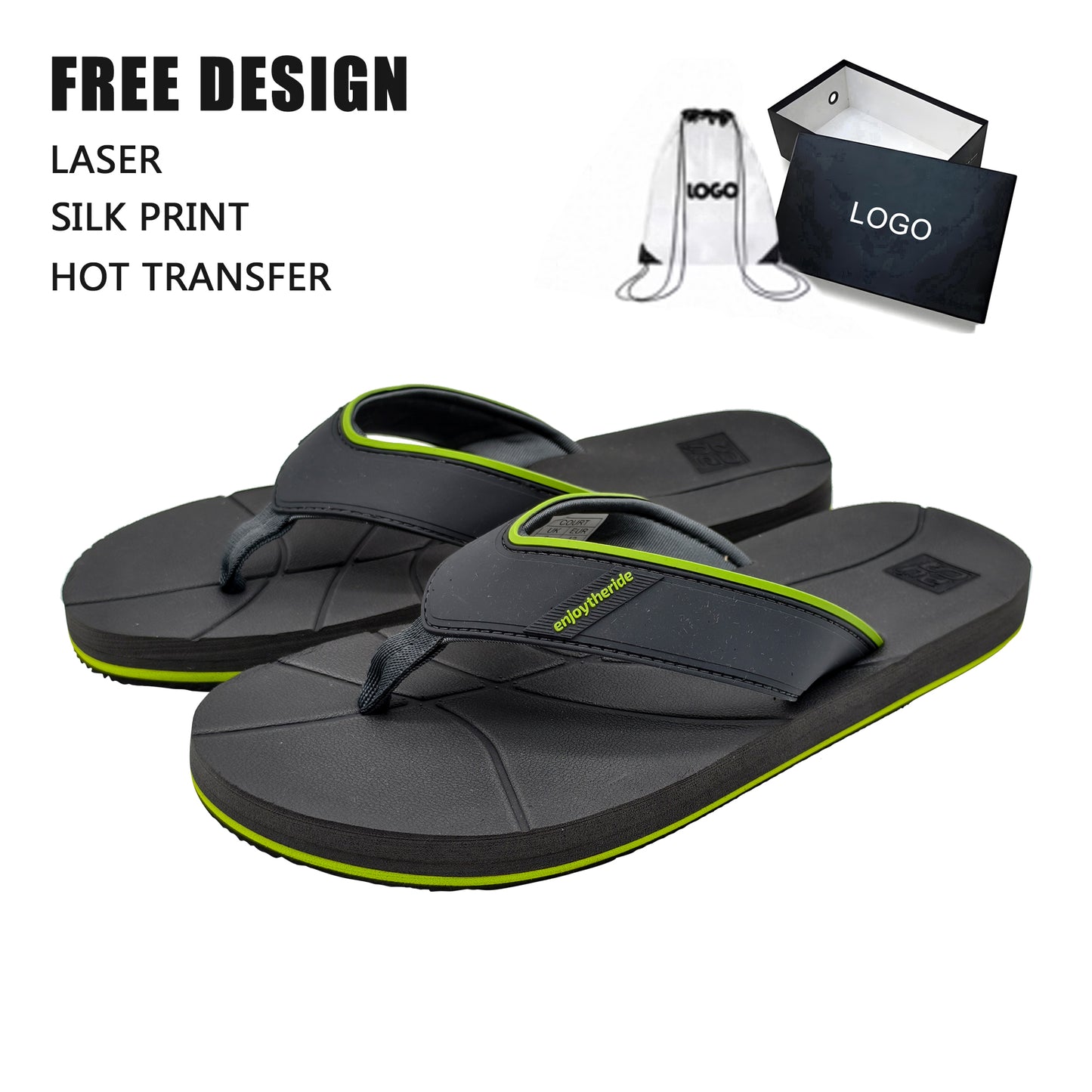 Neon Trim Flip Flops