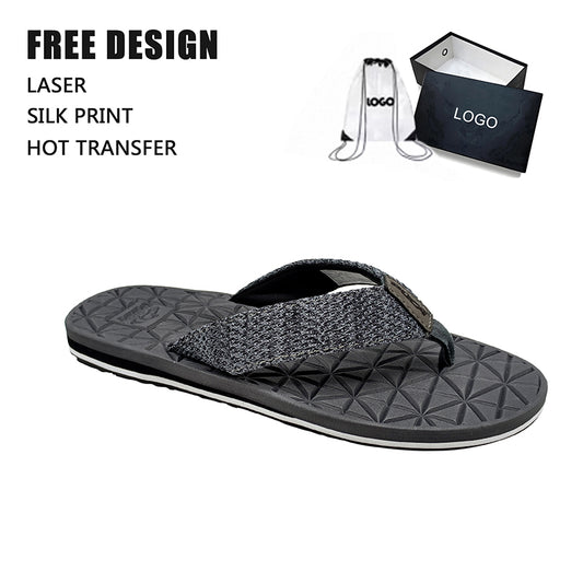 Textured Woven Flip Flops
