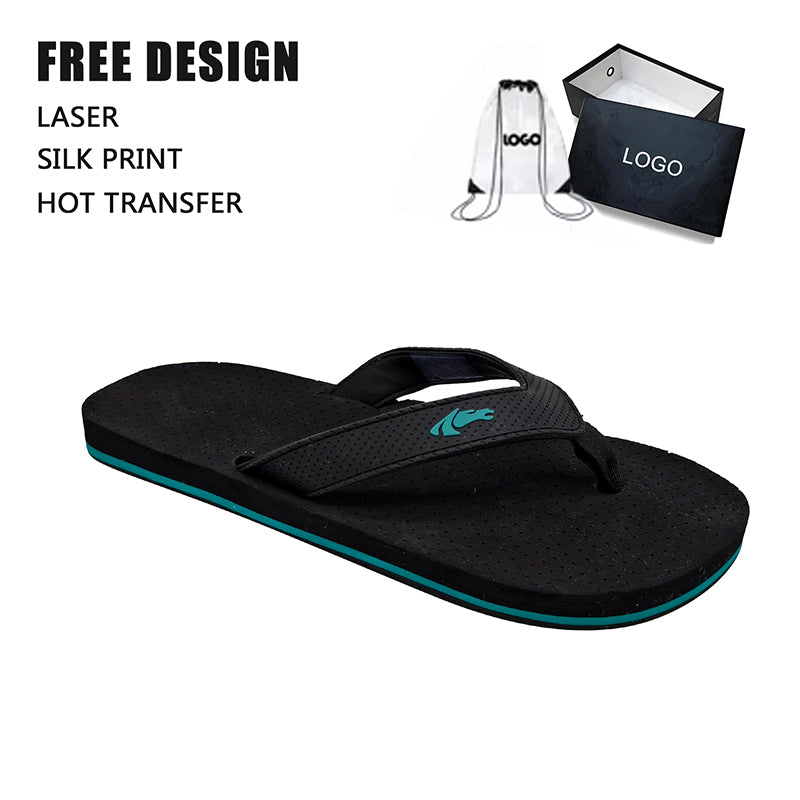 Turquoise Trim Flip Flops