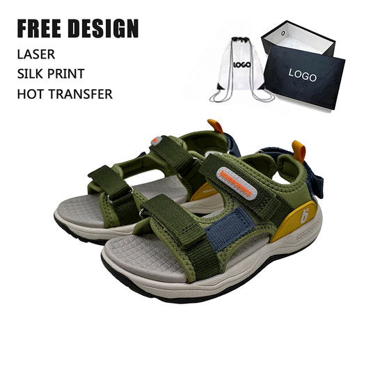 Color Block Adjustable Kids Sport Sandals