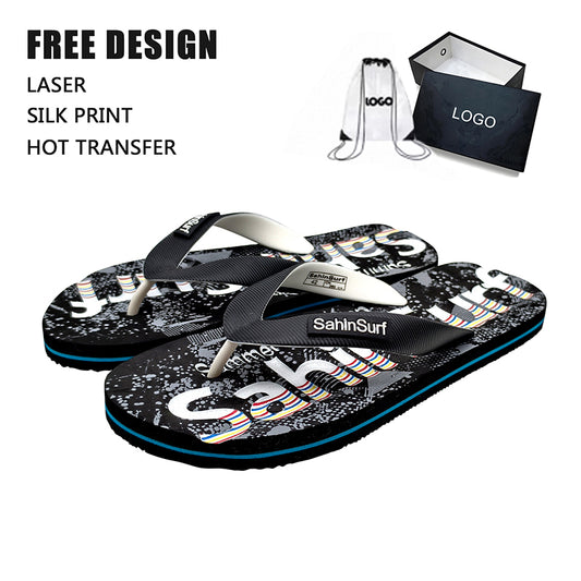 Graffiti Letter Print Surf Flip Flops