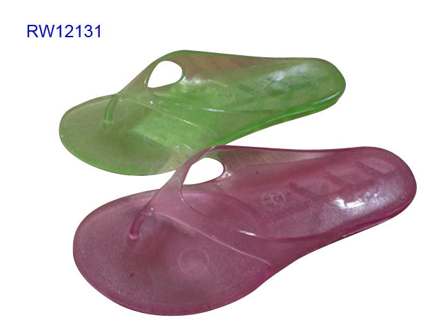 Simple Transparent Women's Beach Jelly Flip Flops Wholesale